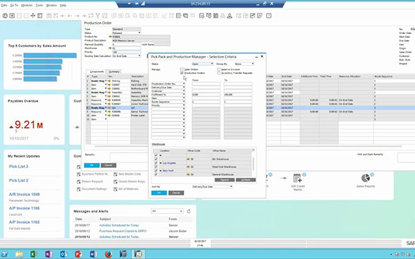 New and powerful production module in SAP Business One 9.3