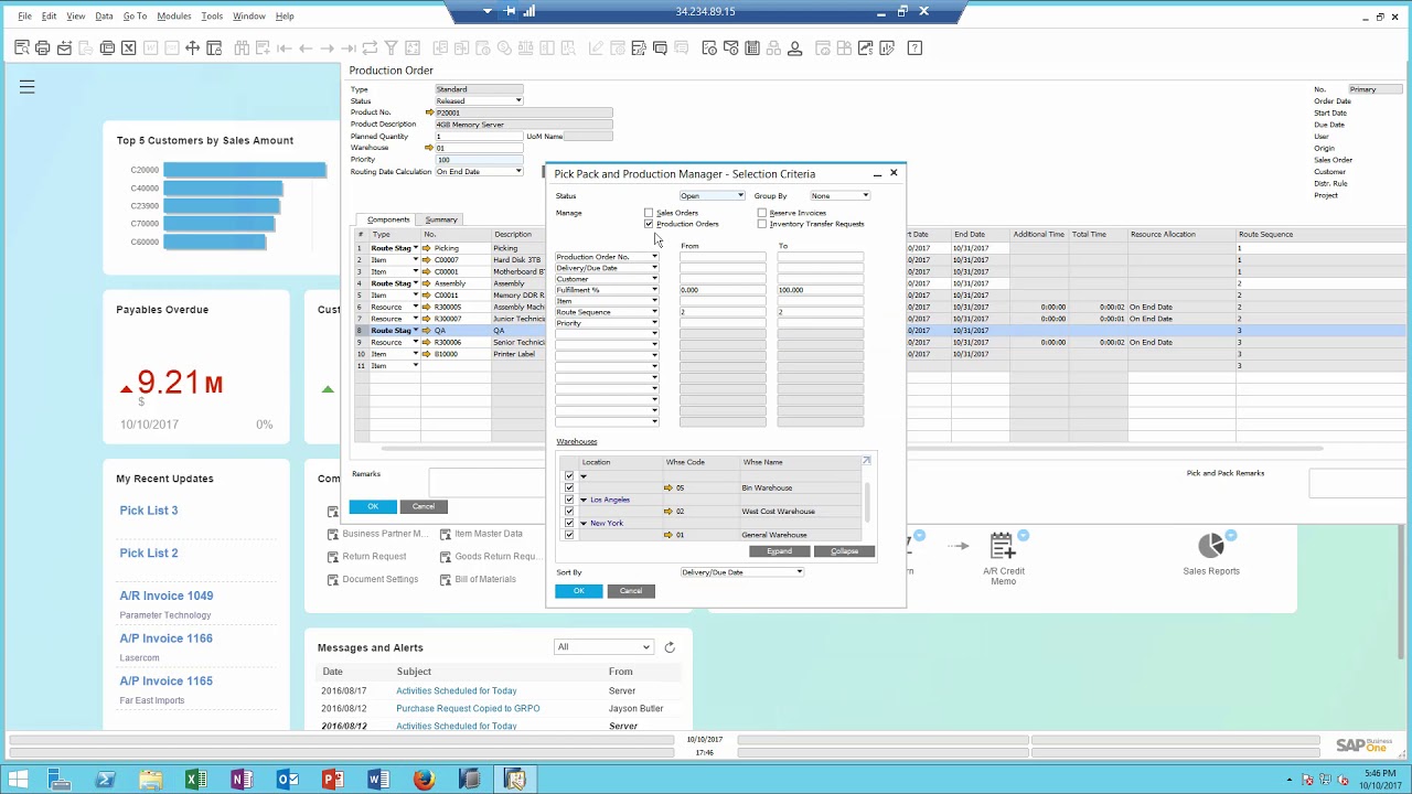 New and powerful production module in SAP Business One 9.3